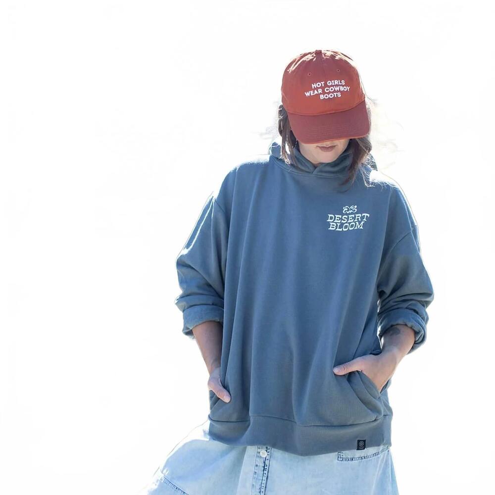 NEW DESERT BLOOM yeehaw hoodie in blue agave